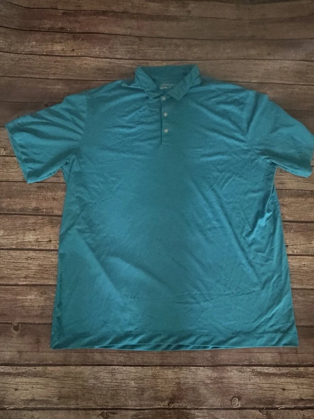 Men’s Nike Golf Dri-Fit Turquoise Polo Shirt XL Company Logo On Sleeve